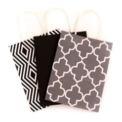 Hallmark 10.7" 12-Pack Assorted Kraft Paper Gift Bags -Home Decor Shop 10.7 Prints and Solids 12Pack Assorted Gift Bags 5EGB6051 07