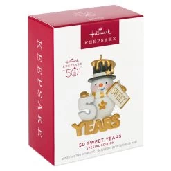 Hallmark 50 Sweet Years Special Edition Ornament -Home Decor Shop 50 Sweet Years Snowman Keepsake Ornament 1799QGO2509 04