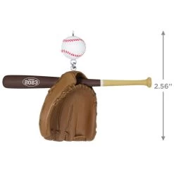 Hallmark Baseball Star 2023 Ornament -Home Decor Shop Baseball Bat Glove and Ball Keepsake Ornament 1399QGO2697 03