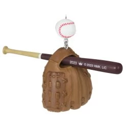 Hallmark Baseball Star 2023 Ornament -Home Decor Shop Baseball Bat Glove and Ball Keepsake Ornament 1399QGO2697 06