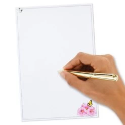 Hallmark Marjolein Bastin Pink Flowers Stationery Set, 40 Sheets -Home Decor Shop Bastin Pink Flowers Blank Sheets Stationery Set 1STN1142 06