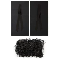 Hallmark 8" Square Black Gift Boxes With Paper Shred, 2-Pack -Home Decor Shop Black Large Gift Boxes With Paper Shred 5EBC1856 06
