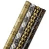 Hallmark Black And Gold 4-Pack Reversible Holiday Wrapping Paper Assortment, 150 Sq. Ft. 2 Hallmark Black And Gold 4-Pack Reversible Holiday Wrapping Paper Assortment, 150 Sq. Ft. -Home Decor Shop Black and Gold Reversible Wrapping Paper Assortment 5JXW1737 01