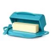 Aqua Butterie Flip-Top Butter Dish -Home Decor Shop Blue Plastic FlipTop Butter Dish With Knife BTRAQU1009 01
