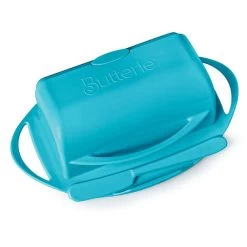Aqua Butterie Flip-Top Butter Dish -Home Decor Shop Blue Plastic FlipTop Butter Dish With Knife BTRAQU1009 03