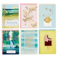 Hallmark Premium Assorted Handmade All-Occasion Cards In Leaf Print Organizer, Box Of 24 15 Hallmark Premium Assorted Handmade All-Occasion Cards In Leaf Print Organizer, Box Of 24 -Home Decor Shop Bulk Handmade AllOccasion Cards in Storage Box 5EDX1107 04