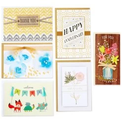 Hallmark Premium Assorted Handmade All-Occasion Cards In Leaf Print Organizer, Box Of 24 17 Hallmark Premium Assorted Handmade All-Occasion Cards In Leaf Print Organizer, Box Of 24 -Home Decor Shop Bulk Handmade AllOccasion Cards in Storage Box 5EDX1107 06