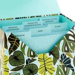 Hallmark Premium Assorted Handmade All-Occasion Cards In Leaf Print Organizer, Box Of 24 20 Hallmark Premium Assorted Handmade All-Occasion Cards In Leaf Print Organizer, Box Of 24 -Home Decor Shop Bulk Handmade AllOccasion Cards in Storage Box 5EDX1107 09
