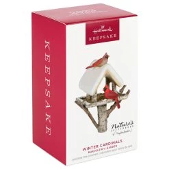Hallmark Marjolein's Garden Winter Cardinals Ornament 11 Hallmark Marjolein's Garden Winter Cardinals Ornament -Home Decor Shop Cardinals Birdfeeder Keepsake Ornament 1899QXR8099 04