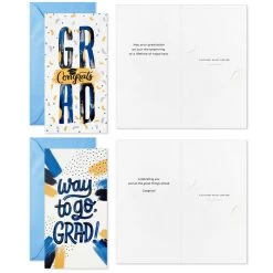 Hallmark Festive Grad Wishes Graduation Cards Assortment, Pack Of 36 -Home Decor Shop Casual Painted Money Holder Graduation Cards Assortment 5GEY2015 04