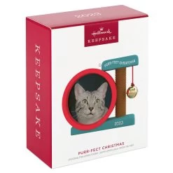 Hallmark Purr-fect Christmas 2023 Photo Frame Ornament -Home Decor Shop Cat Scratcher Toy Picture Frame Keepsake Ornament 1599QGO2597 04