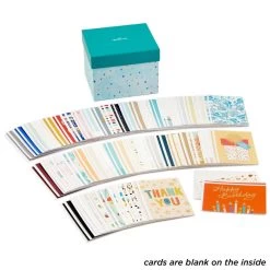 Hallmark Cheerful Celebrations Boxed All-Occasion Cards Assortment, Pack Of 100