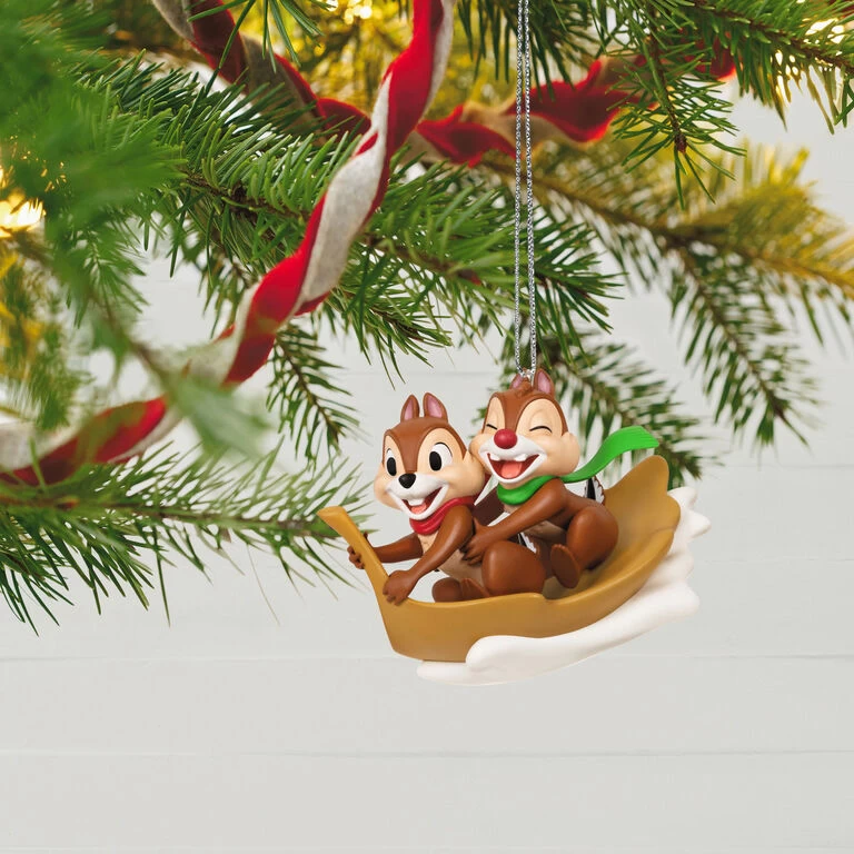 Hallmark Disney Chip And Dale Snow Much Fun! Ornament 4 Hallmark Disney Chip And Dale Snow Much Fun! Ornament - Image 2