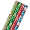 Hallmark Christmas Cheer 4-Pack Reversible Wrapping Paper Assortment, 150 Sq. Ft. -Home Decor Shop Christmas Cheer Assortment Reversible Wrapping Paper 5JXW1736 01