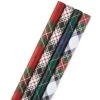 Hallmark Classic Plaids 4-Pack Wrapping Paper Assortment, 120 Sq. Ft. -Home Decor Shop Classic Plaids Christmas Wrapping Paper Assortment 5JXW1040 01