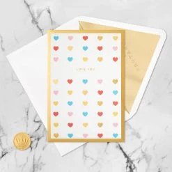 Hallmark Love You Always 3D Pop-Up Love Card -Home Decor Shop Colorful Hearts 3D PopUp Love Card 1299LAD2904 05