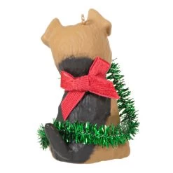 Hallmark Puppy Love Terrier 2023 Ornament -Home Decor Shop Dog With Tinsel Keepsake Ornament 1599QXR8177 06