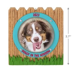 Hallmark Doggy In The Window 2023 Photo Frame Ornament 10 Hallmark Doggy In The Window 2023 Photo Frame Ornament -Home Decor Shop Doggy in Window Fence Picture Frame Keepsake Ornament 1599QGO2599 03