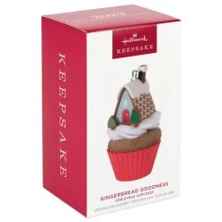 Hallmark Christmas Cupcakes Gingerbread Goodness Ornament -Home Decor Shop Gingerbread House Cupcake Keepsake Ornament 1599QXR8017 04
