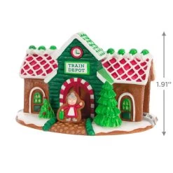 Hallmark Season's Treatings Special Edition Ornament -Home Decor Shop Gingerbread Train Depot Keepsake Ornament 1899QXT4117 03