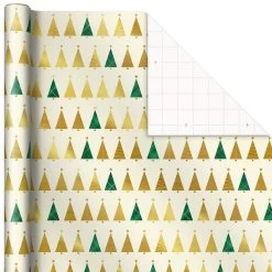 Hallmark Gold And Green 3-Pack Christmas Wrapping Paper Assortment, 120 Sq. Ft. -Home Decor Shop Gold and Green Assortment Christmas Gift Wrap 5JXW1204 05