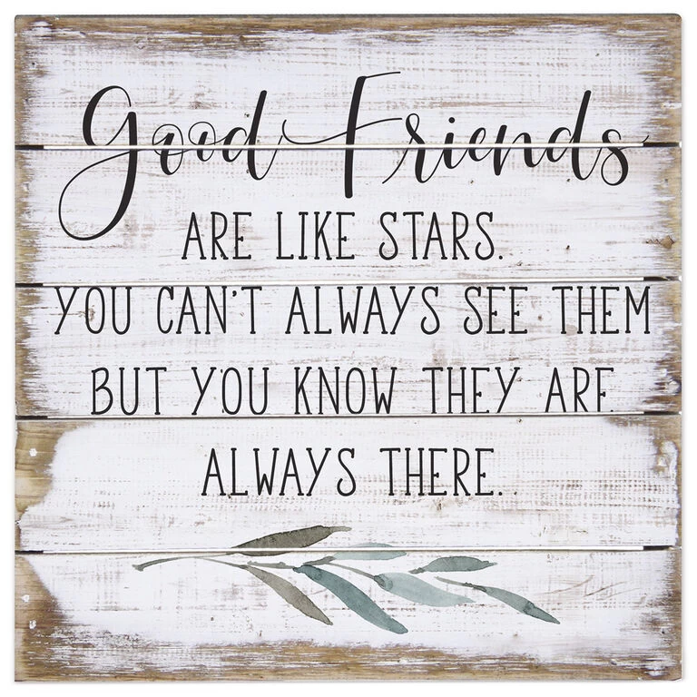 Good Friends Petite Pallet 8" Wood Quote Sign 2 Good Friends Petite Pallet 8" Wood Quote Sign