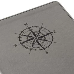 Hallmark Gray Etched Compass Faux Leather Notebook -Home Decor Shop Gray Etched Compass Faux Leather Notebook 1HWJ1851 05