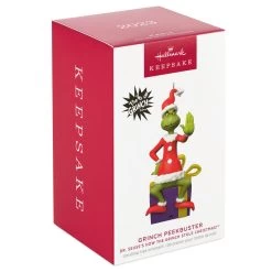 Hallmark Dr. Seuss's How The Grinch Stole Christmas!™ Grinch Peekbuster Ornament With Motion-Activated Sound -Home Decor Shop Grinch Peekbuster Keepsake Ornament 2699QXI7067 04