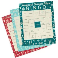 Hallmark Channel Movie Bingo Game Pad -Home Decor Shop Hallmark Channel Bingo TearOff Game Pad 1XKT3502 03