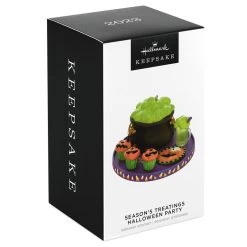 Hallmark Season's Treatings Halloween Party 2023 Ornament -Home Decor Shop Halloween Treats Tray Keepsake Ornament 1799QFO5337 04