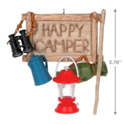 Hallmark Happy Camper Ornament -Home Decor Shop Happy Camper Sign and Gear Keepsake Ornament 1899QGO2917 03