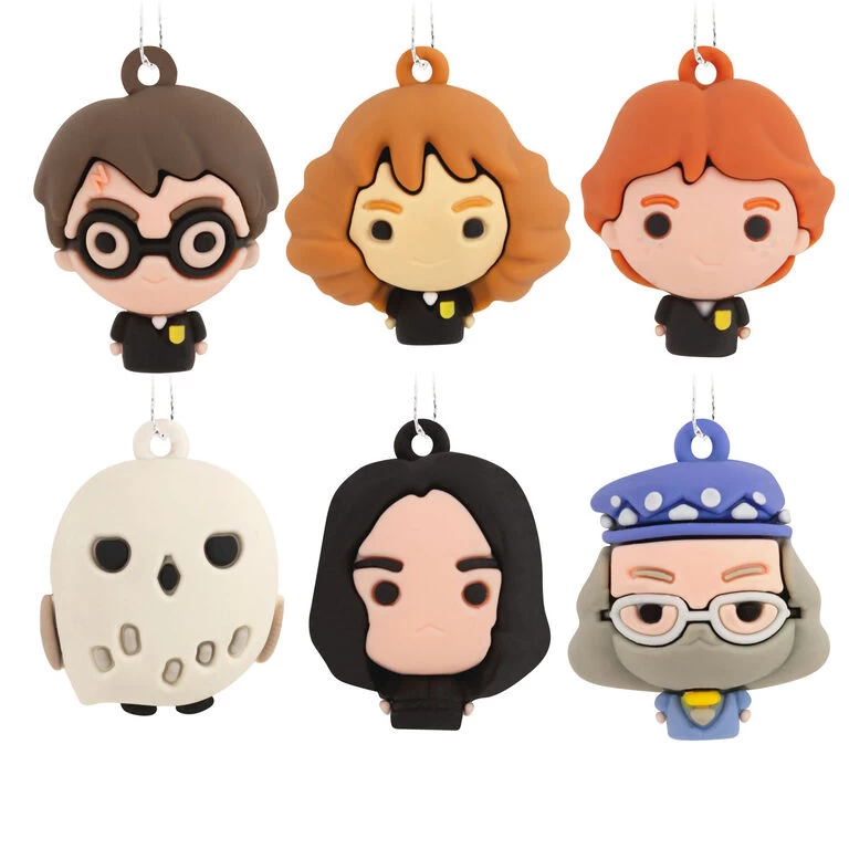 Mini Harry Potter™ And Friends Shatterproof Hallmark Ornaments, Set Of 6 3 Mini Harry Potter™ And Friends Shatterproof Hallmark Ornaments, Set Of 6