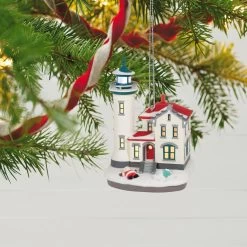 Hallmark Holiday Lighthouse 2023 Ornament With Light 9 Hallmark Holiday Lighthouse 2023 Ornament With Light -Home Decor Shop Holiday Lighthouse Keepsake Ornament 2799QXR8237 02