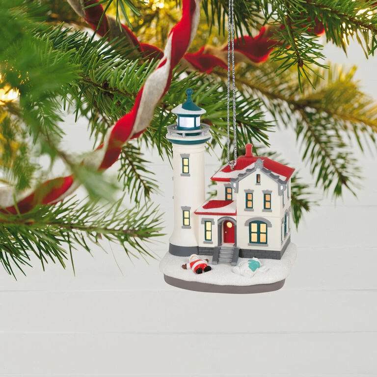 Hallmark Holiday Lighthouse 2023 Ornament With Light 4 Hallmark Holiday Lighthouse 2023 Ornament With Light - Image 2