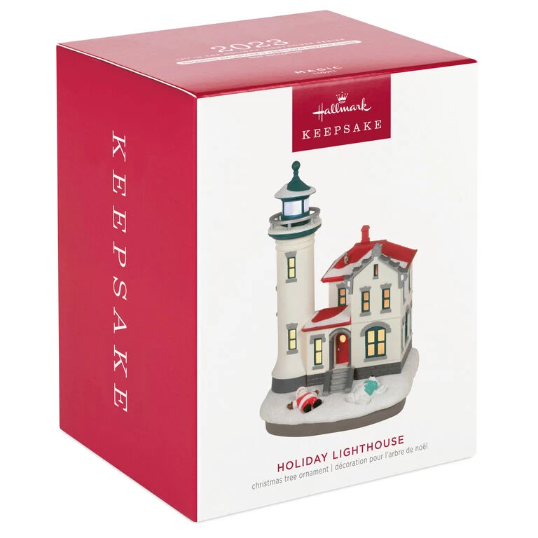 Hallmark Holiday Lighthouse 2023 Ornament With Light 6 Hallmark Holiday Lighthouse 2023 Ornament With Light - Image 4