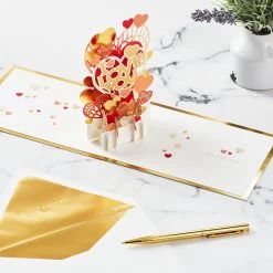 Hallmark All My Love Hearts 3D Pop-Up Love Card -Home Decor Shop I Love You Hearts 3D PopUp Love Card 1299LAD2889 06