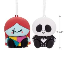 Better Together Disney Tim Burton's The Nightmare Before Christmas Jack And Sally Magnetic Hallmark Ornaments, Set Of 2 -Home Decor Shop Jack Skellington and Sally Christmas Ornaments 3HCM2400 03