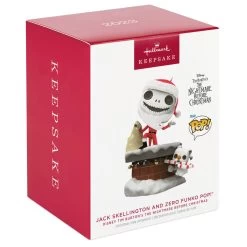 Hallmark Disney Tim Burton's The Nightmare Before Christmas Jack Skellington And Zero Funko POP!® Ornament -Home Decor Shop Jack Skellington and Zero Funko Keepsake Ornament 2699QXD6709 04