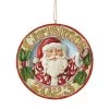 Enesco Jim Shore Dated 2023 Jolly Santa Ornament -Home Decor Shop Jim Shore 2023 Santa Merry Christmas Ornament 6012978 01
