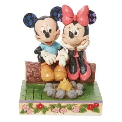 Enesco Jim Shore Disney Mickey And Minnie Campfire Figurine, 5.75"