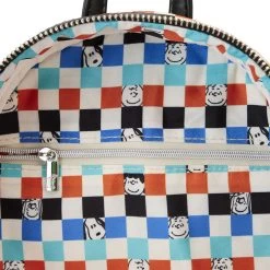 Loungefly Peanuts Snoopy And Woodstock Checkered Mini Backpack -Home Decor Shop Loungefly Peanuts Snoopy Checkered Mini Backpack PNBK0025 05