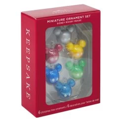 Hallmark Mini Disney Mickey Mouse Ornaments, Set Of 6 12 Hallmark Mini Disney Mickey Mouse Ornaments, Set Of 6 -Home Decor Shop Mickey Ears Balls Keepsake Ornaments 1599QSB6217 04