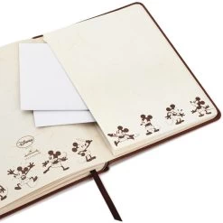 Hallmark Disney Mickey Mouse Brown Faux Leather Journal -Home Decor Shop Mickey Mouse Drawings Brown Faux Leather Notebook 5HWJ6940 04