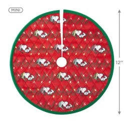 Hallmark Mini The Peanuts® Gang Snoopy Christmas Tree Topper And Tree Skirt, Set Of 2 -Home Decor Shop Peanuts Snoopy Mini Keepsake Tree Skirt and Topper 2599QSB6249 04