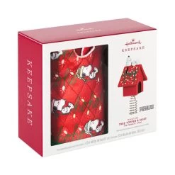 Hallmark Mini The Peanuts® Gang Snoopy Christmas Tree Topper And Tree Skirt, Set Of 2 -Home Decor Shop Peanuts Snoopy Mini Keepsake Tree Skirt and Topper 2599QSB6249 05