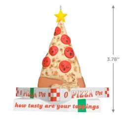 Hallmark O Pizza Tree Ornament -Home Decor Shop Pizza Christmas Tree on Boxes Keepsake Ornament 1799QGO2857 03