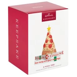 Hallmark O Pizza Tree Ornament -Home Decor Shop Pizza Christmas Tree on Boxes Keepsake Ornament 1799QGO2857 04