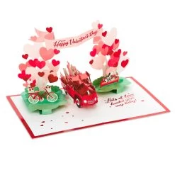 Hallmark Special Delivery 3D Pop-Up Valentine's Day Card -Home Decor Shop Red Truck With Flowers 3D PopUp Valentines Day Card 1299IAV6066 04