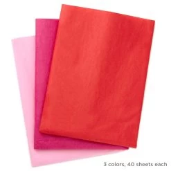 Hallmark Red/Fuchsia/Pink 3-Pack Bulk Tissue Paper, 120 Sheets -Home Decor Shop RedFuchsiaPink 3Pack Bulk Tissue Paper 5TIS1145 03