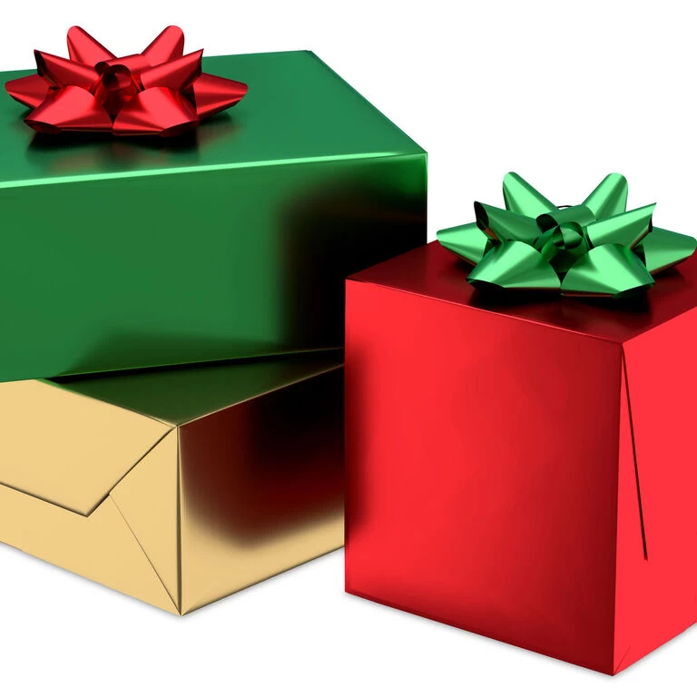 Hallmark Red, Green, Gold Foil 3-Pack Christmas Wrapping Paper, 60 Sq. Ft. 4 Hallmark Red, Green, Gold Foil 3-Pack Christmas Wrapping Paper, 60 Sq. Ft. - Image 2